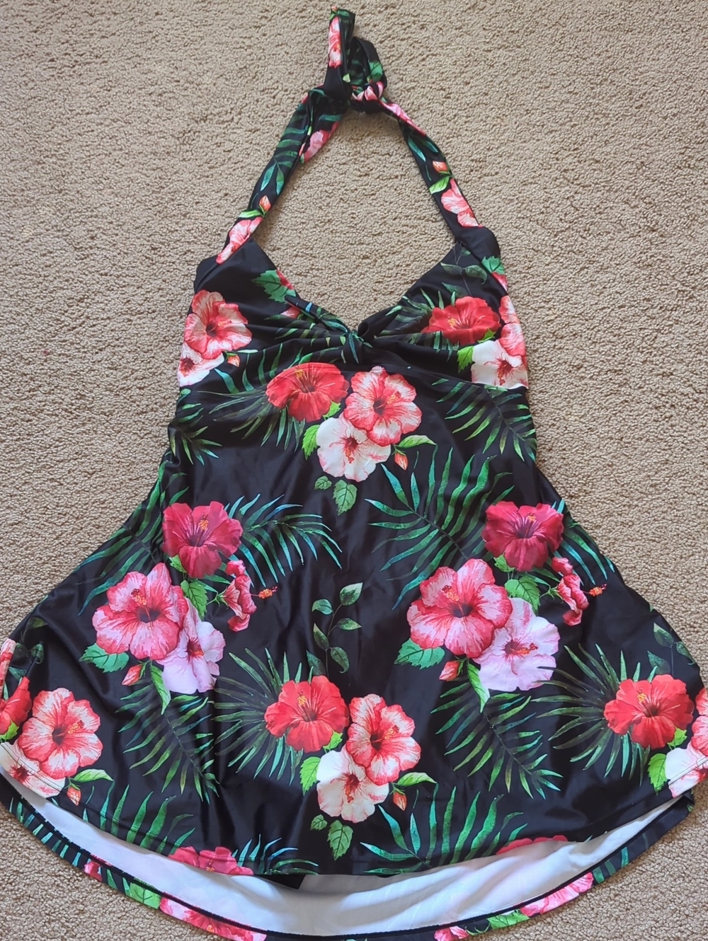 Tropical Hibiscus Swim Dress Size 18